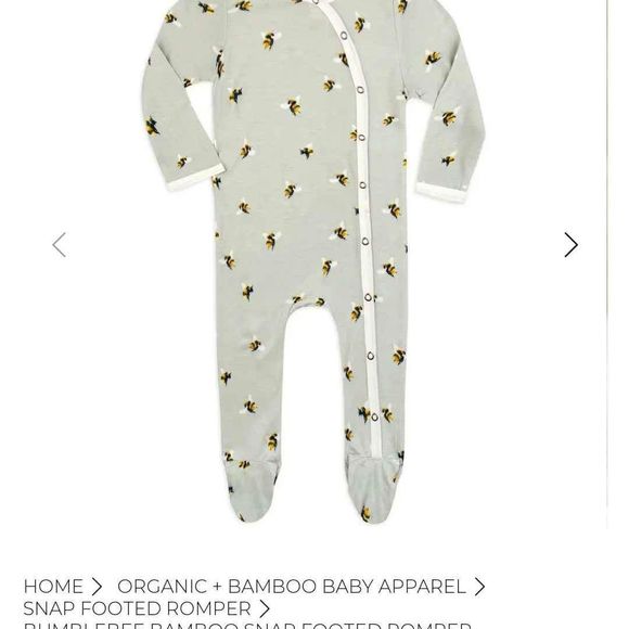 Milkbarn Bumblebee Bamboo Snap Footed Sleeper ~ Sz 0/3 mo. - Picture 3 of 3